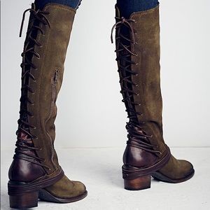 Freebird Olive Coal Suede Boots